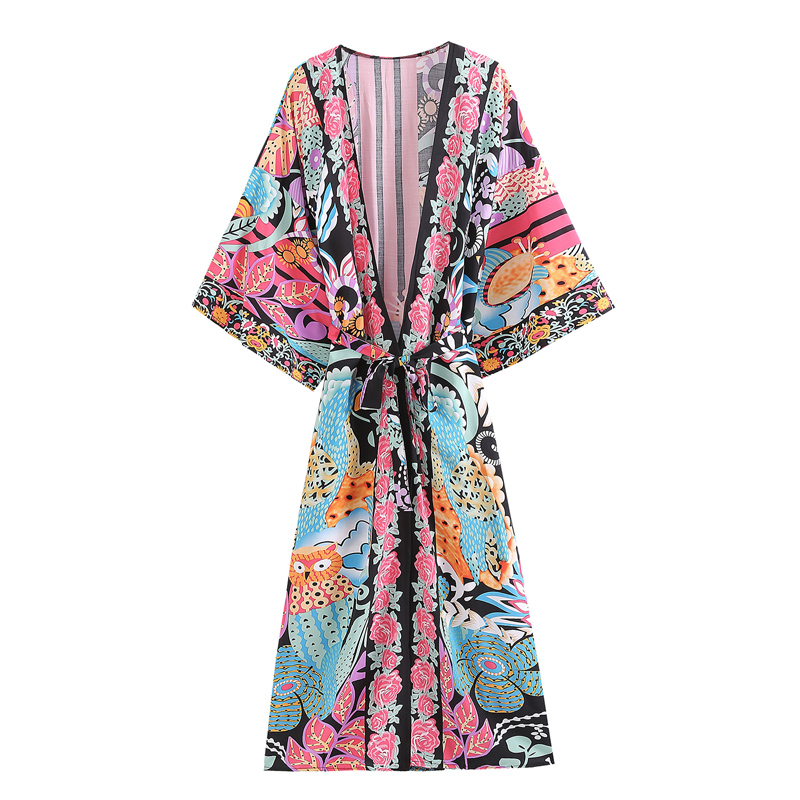 Floral Kimono RobeETANG FASHION